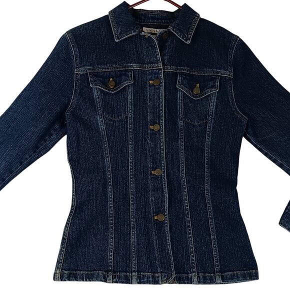 Jones New York Jackets & Blazers - Jones New York Sport Vintage Jean Jacket Women Small Blue Button Denim Pockets